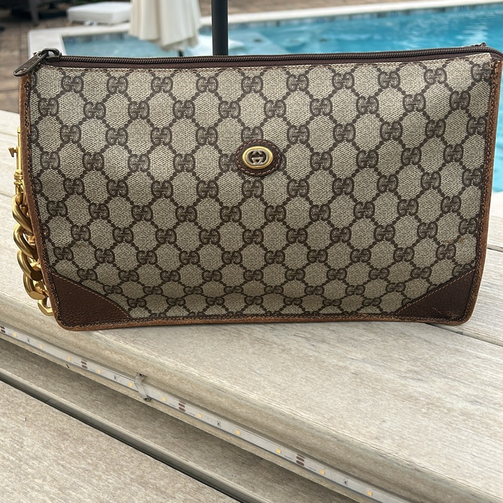 Gucci Vintage Classic Monogram GG CLUTCH